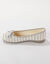 Ballerines noeud fantaisie en toile (gris / blanc)