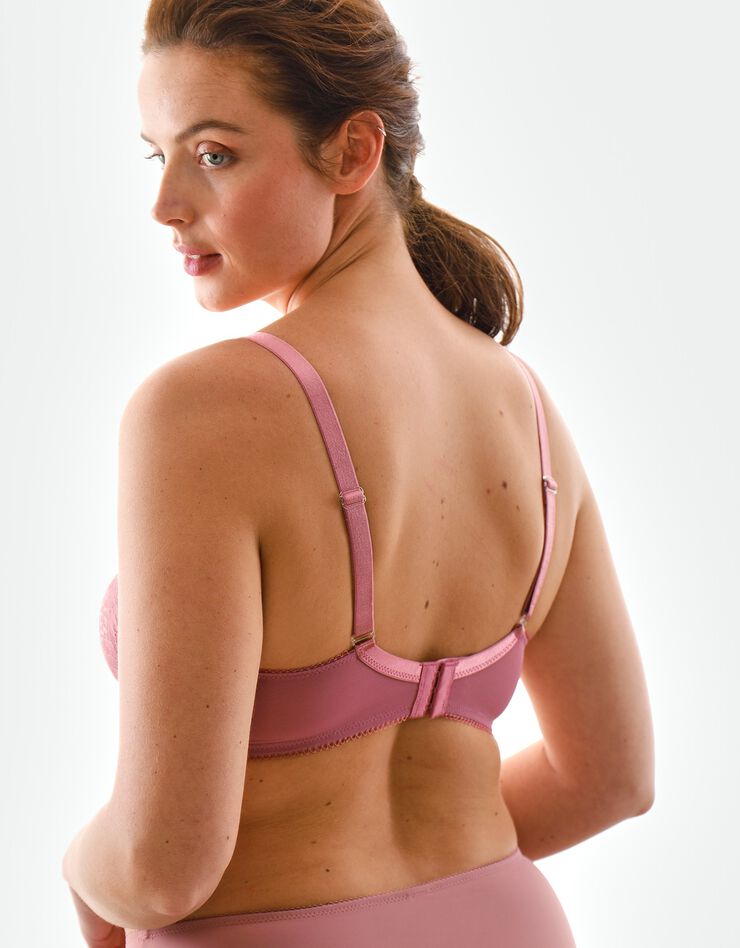 Soutien-gorge minimiseur en tulle et dentelle Camana - avec armatures (bois rose) Soutien-gorge minimiseur en tulle et dentelle Camana - avec armatures (bois rose)