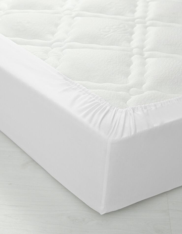 Linge de lit uni polycoton (blanc)
