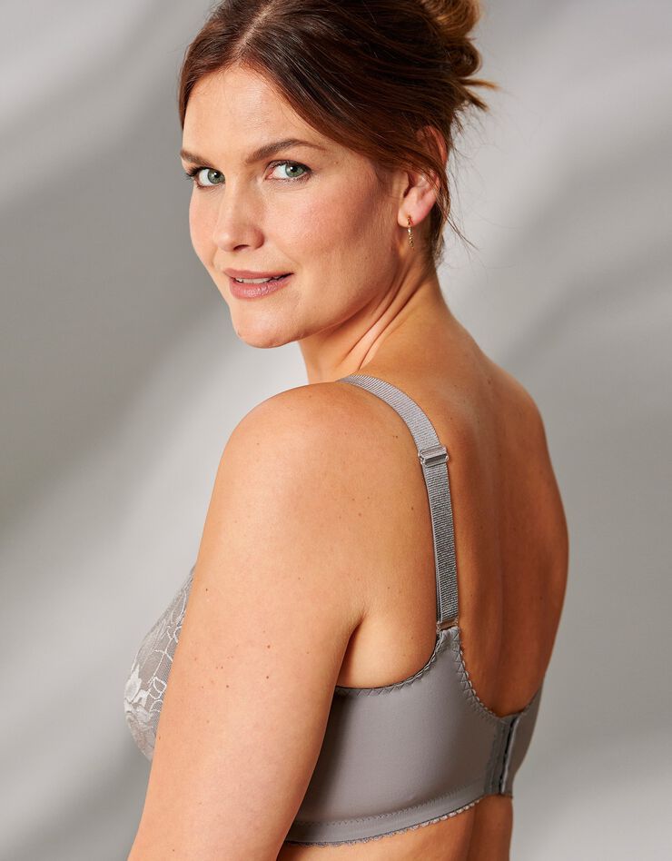 Soutien-gorge dentelle spécial maintien avec armatures (gris) Soutien-gorge dentelle spécial maintien avec armatures (gris)