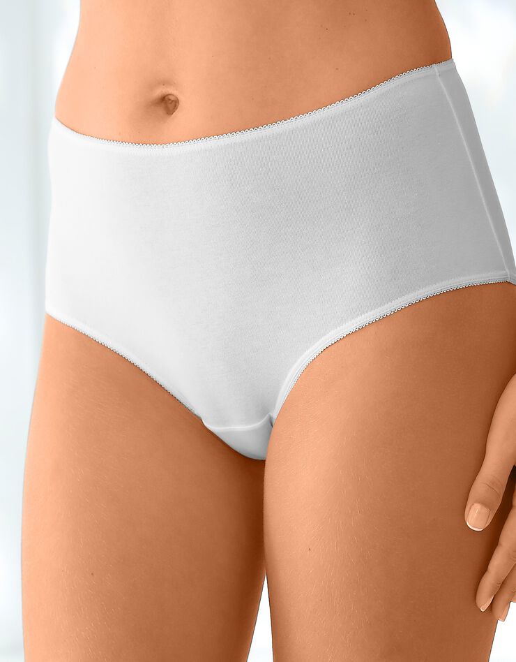 Culotte forme maxi coton stretch - Lot de 4 (nude + blanc)