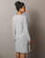 Chemise de nuit courte manches longues imprimé mouton (gris chiné)