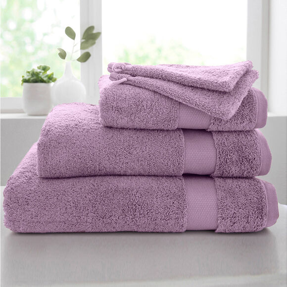 Collection serviettes de bain unies coton modal 500 g/m² (figue)
