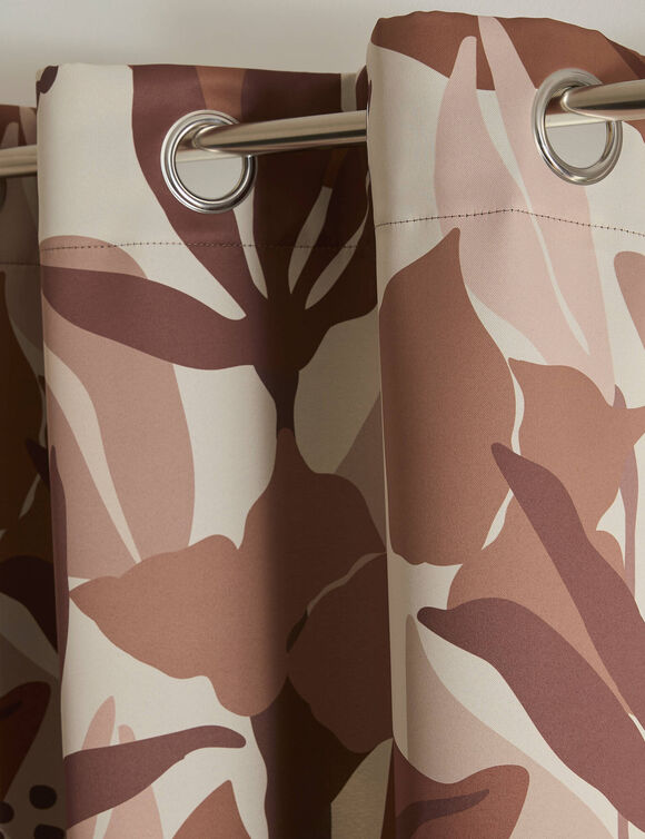 Rideau occultant imprim&eacute; v&eacute;g&eacute;tal (terracotta)