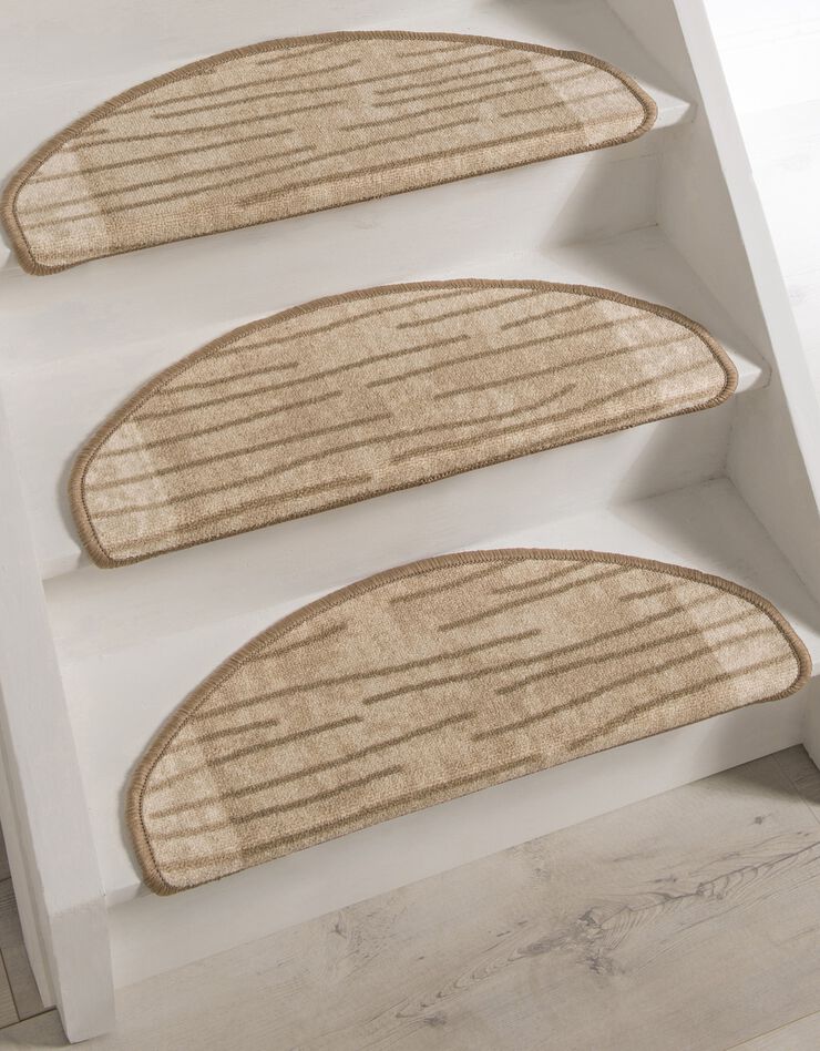 Tapis imprimé lignes (beige) Tapis imprimé lignes (beige)
