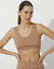 Brassière de sport en microfibre satinée (marron glacé)