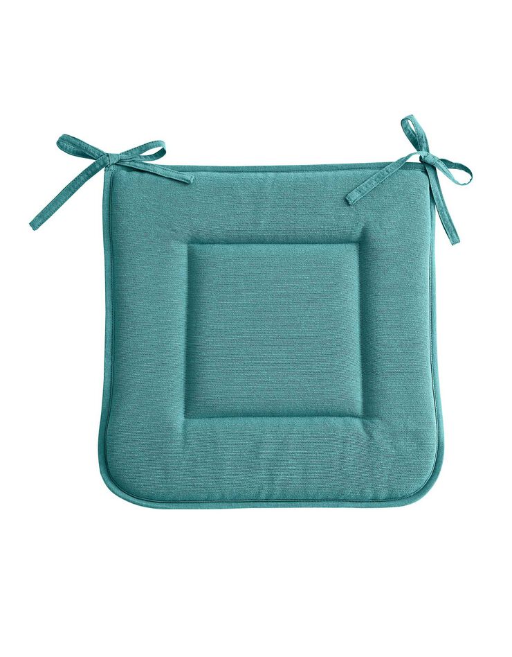 Galette de chaise carrée (bleu canard)