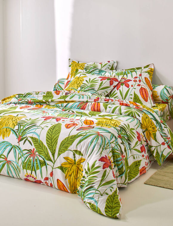 Linge de lit Bali imprim&eacute; - coton 57 fils/cm&sup2; (vert)