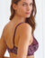 Soutien-gorge Tropéa uni et imprimé feuilles avec armatures - lot de 2 (ardoise + prune)
