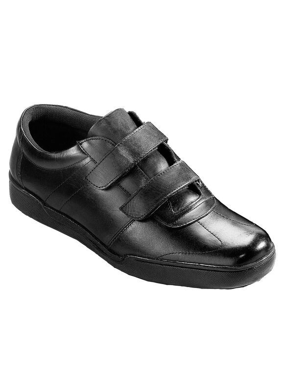 Derbies scratch&eacute;es en cuir - jusqu'au 46 (noir)