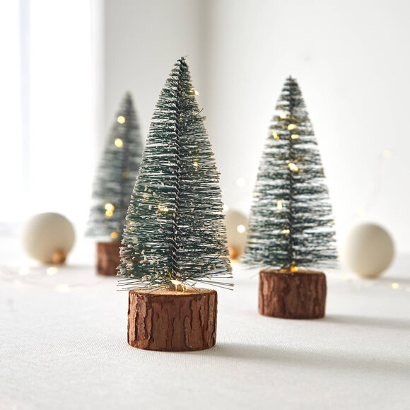 Sapin lumineux &agrave; LED - lot de 3  (vert)