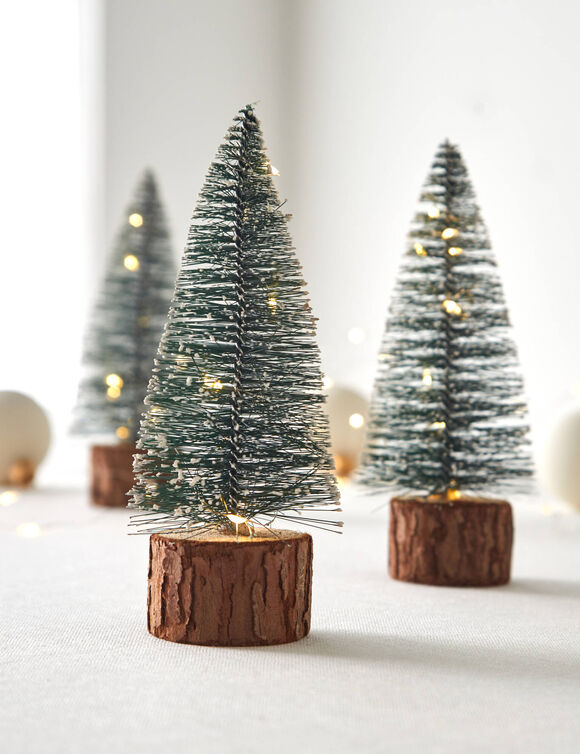 Sapin lumineux &agrave; LED - lot de 3  (vert)