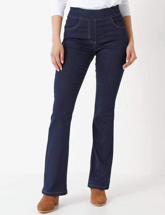 Jean bootcut ultra confort, petite stature (dark blue)