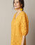 Robe broderie anglaise manches 3/4 (safran)