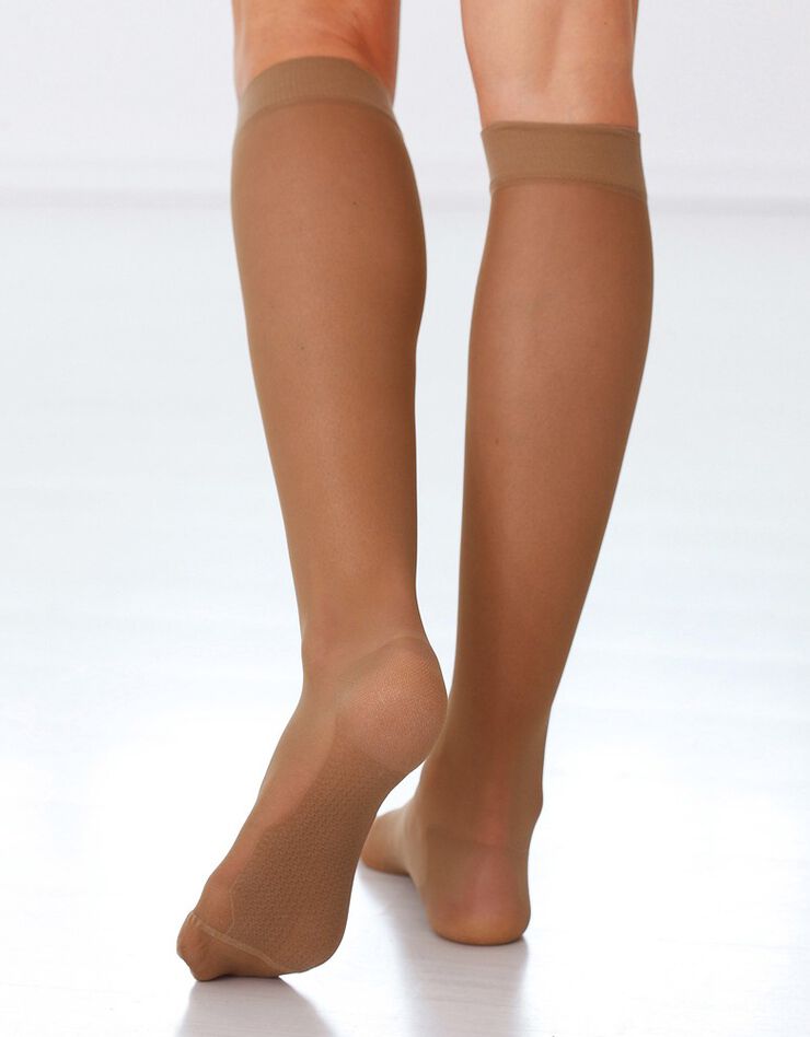 Chaussettes jambes lourdes compression intense - lot de 2 paires (chair) Chaussettes jambes lourdes compression intense - lot de 2 paires (chair)