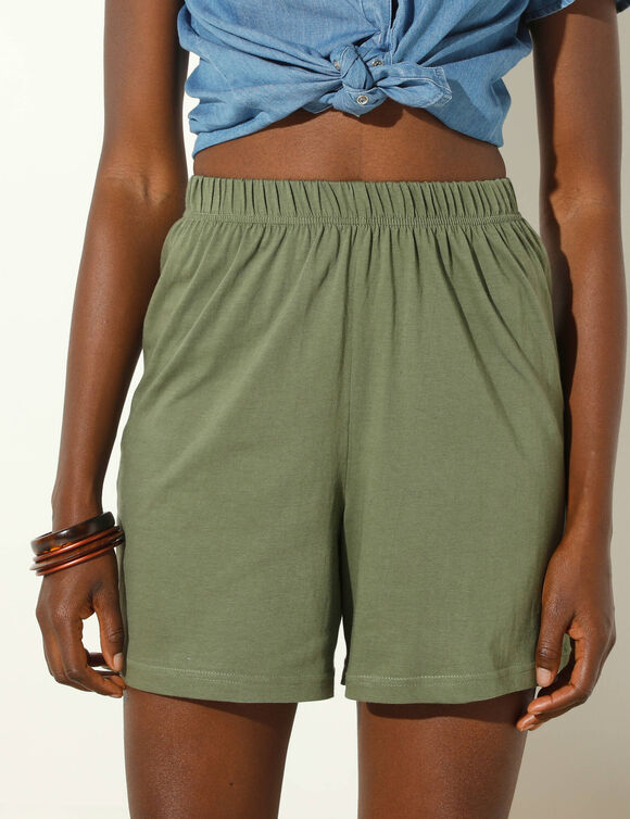 Short en maille - lot de 2 (noir / kaki)