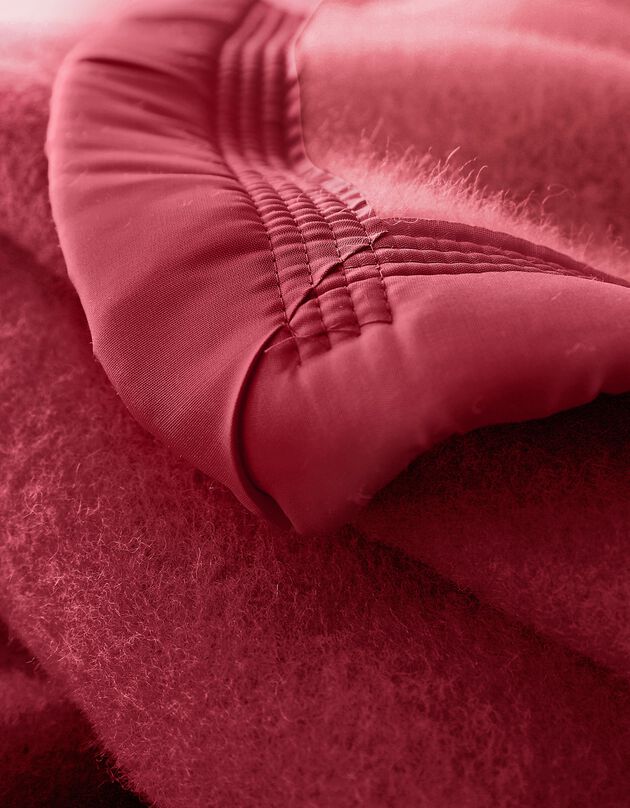 Couverture bicolore laine 500g/m2 (framboise)