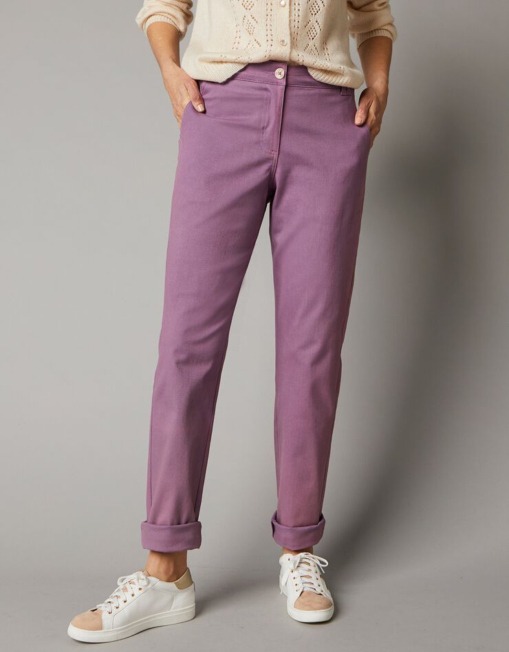 Pantalon chino stretch (parme grisé) Pantalon chino stretch (parme grisé)