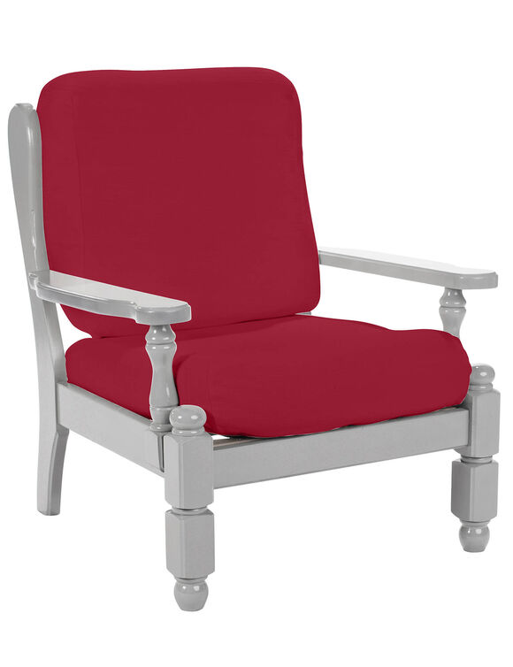 Housse extensible unie sp&eacute;ciale fauteuil rustique (bordeaux)