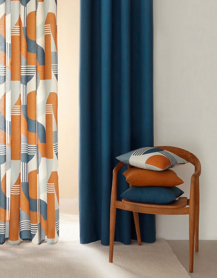 Housse de coussin unie bachette - lot de 2 (caramel)