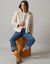Veste duveteuse boutonn&eacute;e, manches longues (beige)
