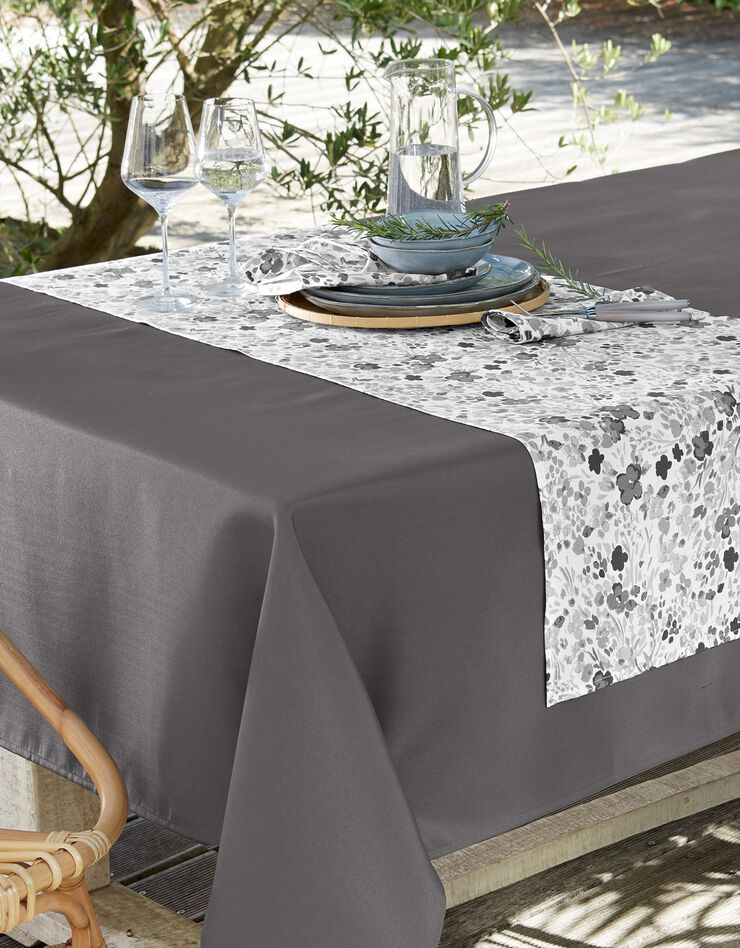 Nappe unie entretien facile (gris)
