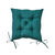 Galette de chaise carrée imprimé feuillage - lot de 2 (vert)