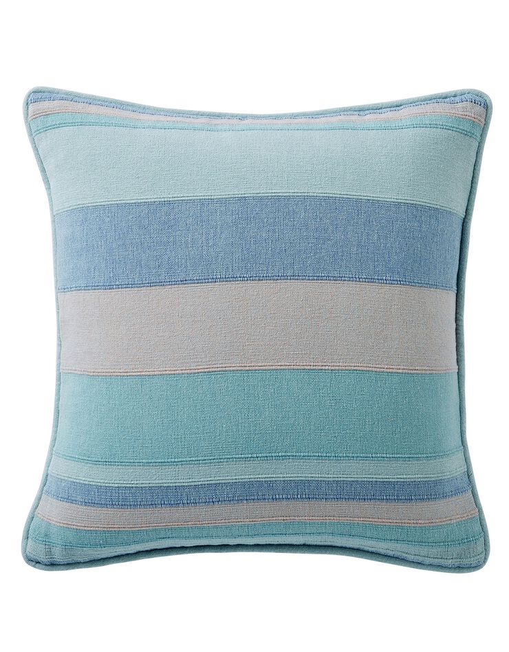 Housse coussin multicolore coton tissage artisanal - lot de 2 (céladon) Housse coussin multicolore coton tissage artisanal - lot de 2 (céladon)