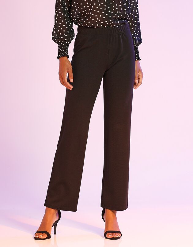 Pantalon maille fluide extensible (noir)
