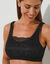 Soutien-gorge forme brassière coton stretch avec bretelles réglables  - sans armatures (noir)