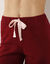 Pantalon base fleurie, jersey coton (cerise)