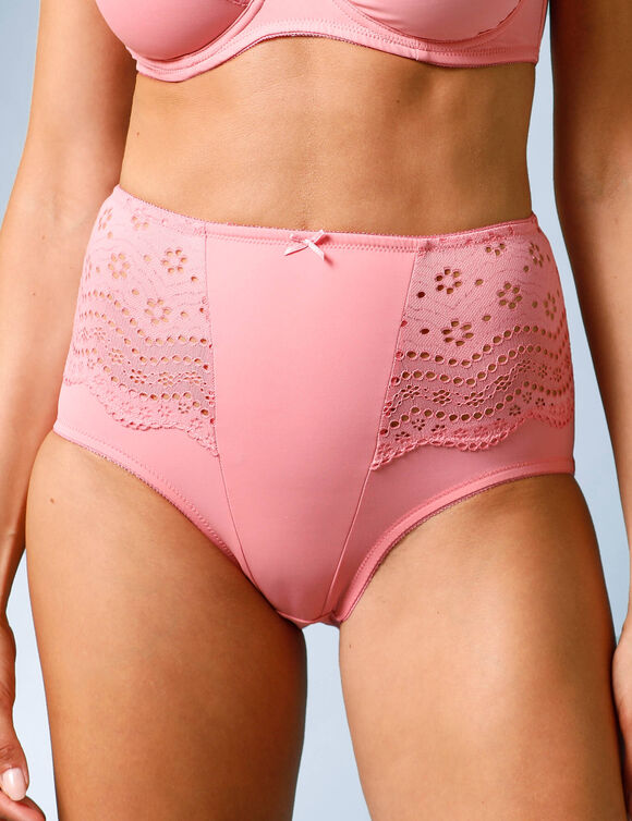 Culotte microfibre forme maxi taille haute "Osilio" - lot de 2 (rose)