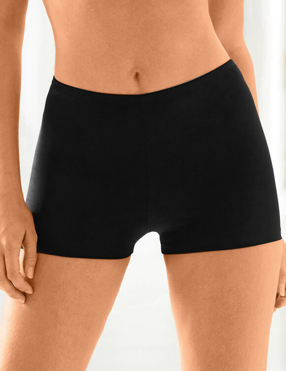Boxer sculptant sans couture en maille extensible - maintien intense  (noir)