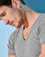 Tee-shirt sous-vêtement homme col V - lot de 2 (gris chiné)