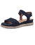 Sandales compensées brides scratchées (marine)