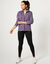 Sweat zippé, col montant (mauve)