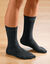 Mi-chaussettes non comprimantes - lot de 2 paires (noir + gris)