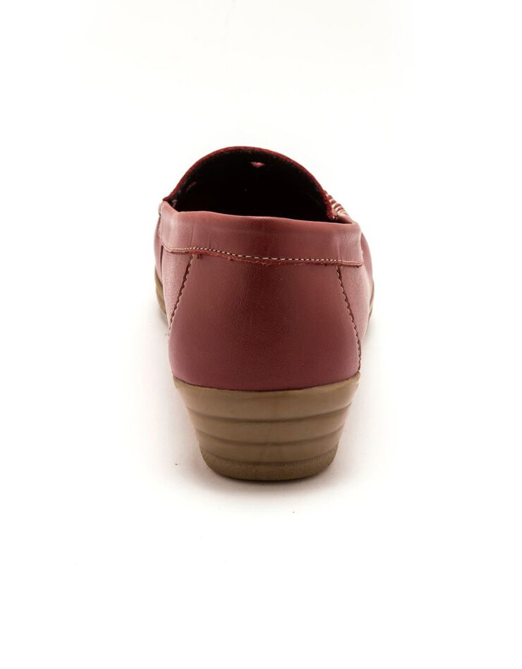 Mocassins "sans gêne" cuir grande largeur - rouge (rouge) Mocassins "sans gêne" cuir grande largeur - rouge (rouge)