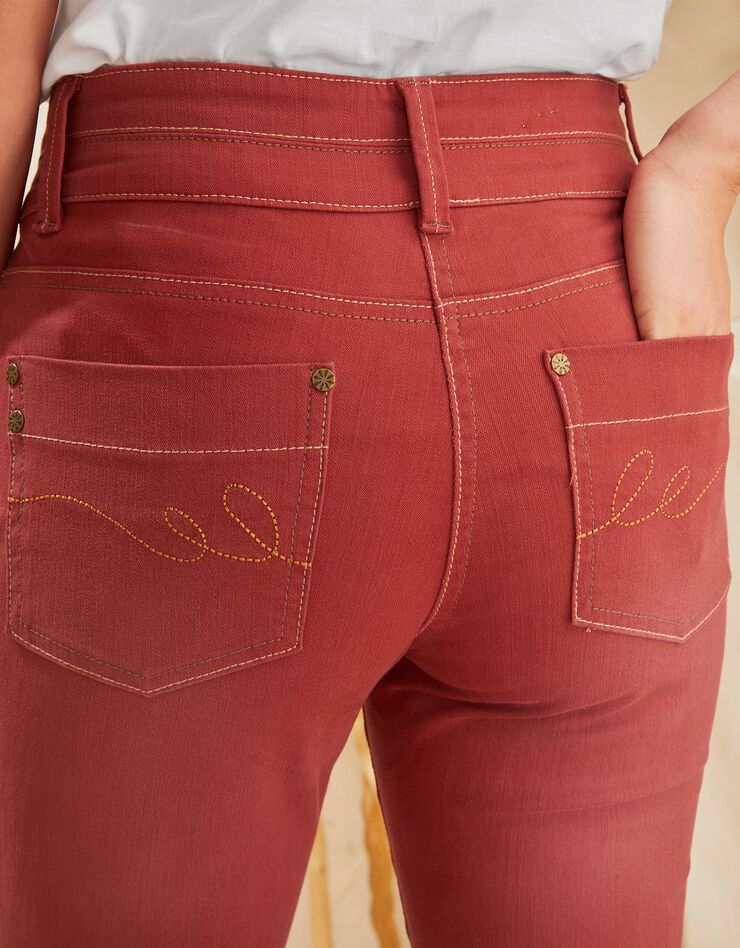 Jean coupe droite stretch couleur (paprika) Jean coupe droite stretch couleur (paprika)