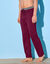 Pantalon pyjama bas droits - lot de 2 (gris + bordeaux)