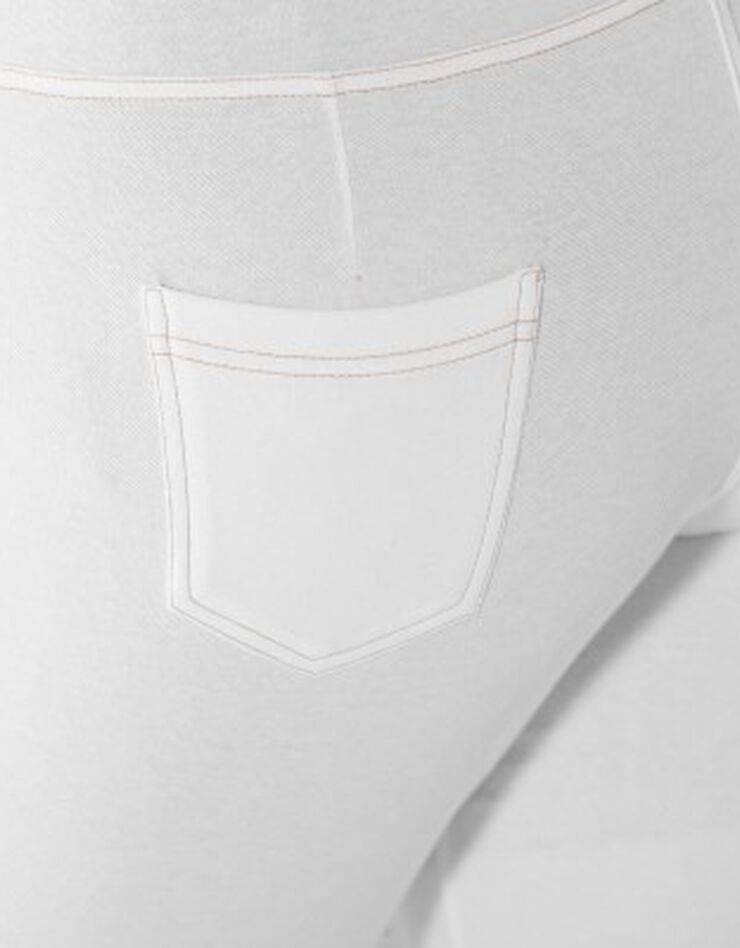 Jegging court maille effet denim (blanc) Jegging court maille effet denim (blanc)
