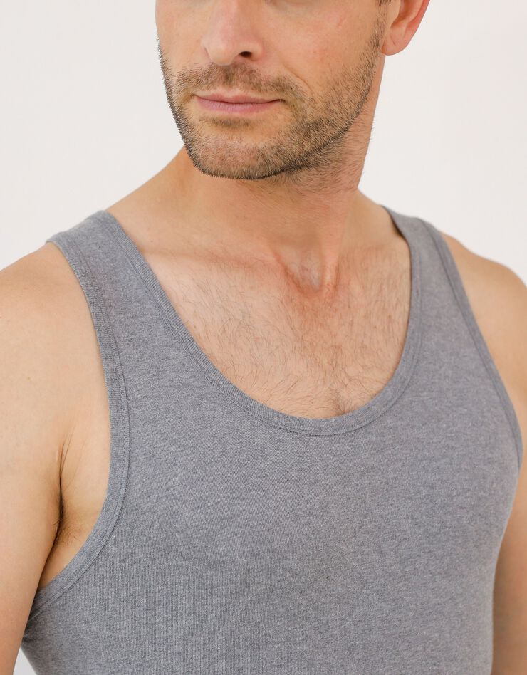 Débardeur sous-vêtement homme - lot de 2 (gris chiné) Débardeur sous-vêtement homme - lot de 2 (gris chiné)