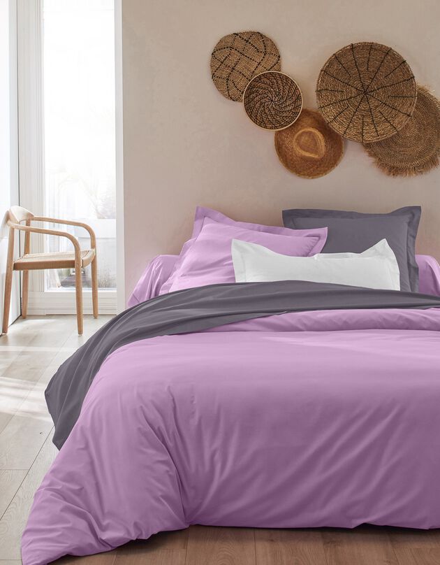Linge de lit uni polyester-coton Colombine (lavande)