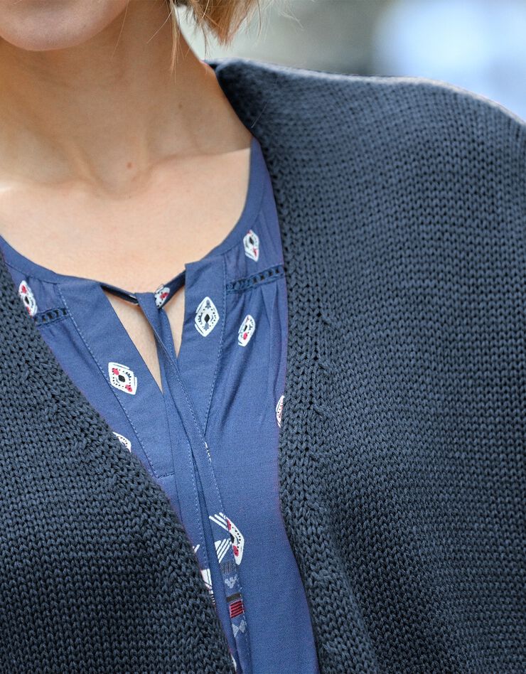 Gilet ample forme "boîte" (marine) Gilet ample forme "boîte" (marine)