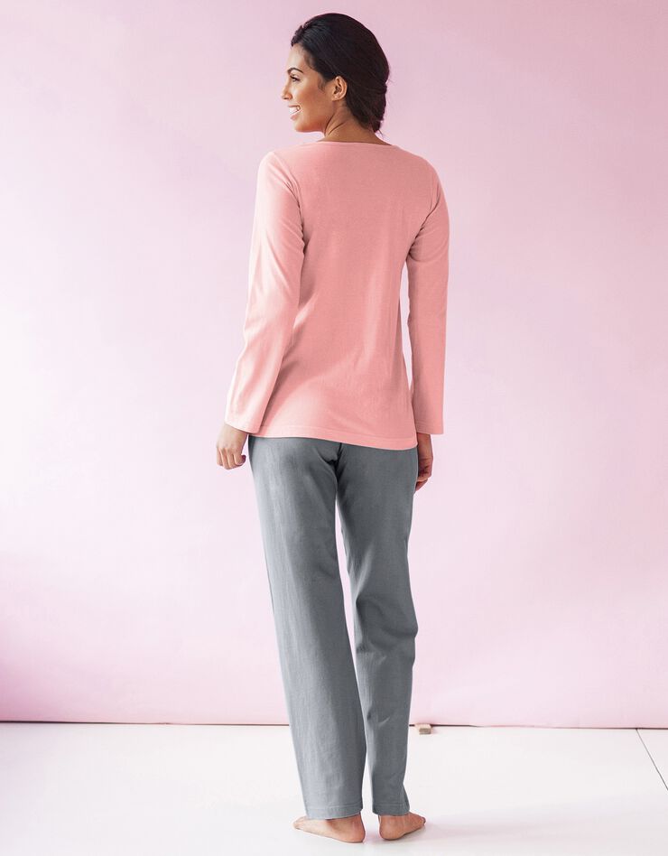 Pyjama imprimé chat - lot de 2 (pêche + céladon) Pyjama imprimé chat - lot de 2 (pêche + céladon)