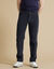 Pantalon 5 poches velours élastiqué côtés - entrej. 77 cm (bleu gris)