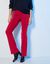 Legging bootcut uni, taille élastiquée (prune)