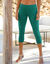Corsaire extensible taille élastiquée - lot de 3 (émeraude + blanc + noir)