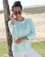 T-shirt uni manches longues (aqua)