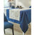 Nappe jacquard damass&eacute; (bleu nuit)